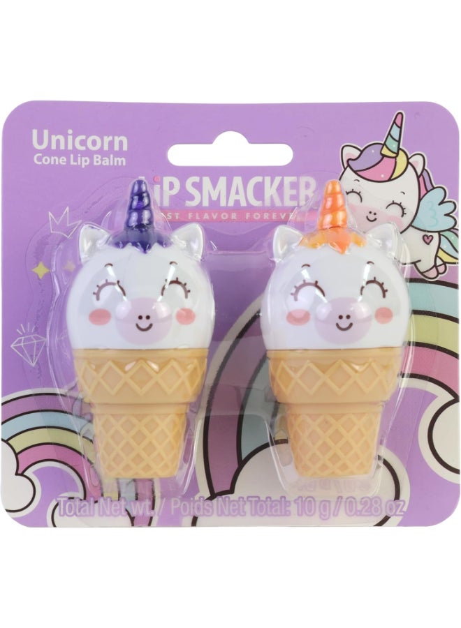 Lip Smacker مجموعة بلسم الشفاه ليف سماكر على شكل مخروط يونيكورن (10 جرام، عبوة من 2) - Image 1